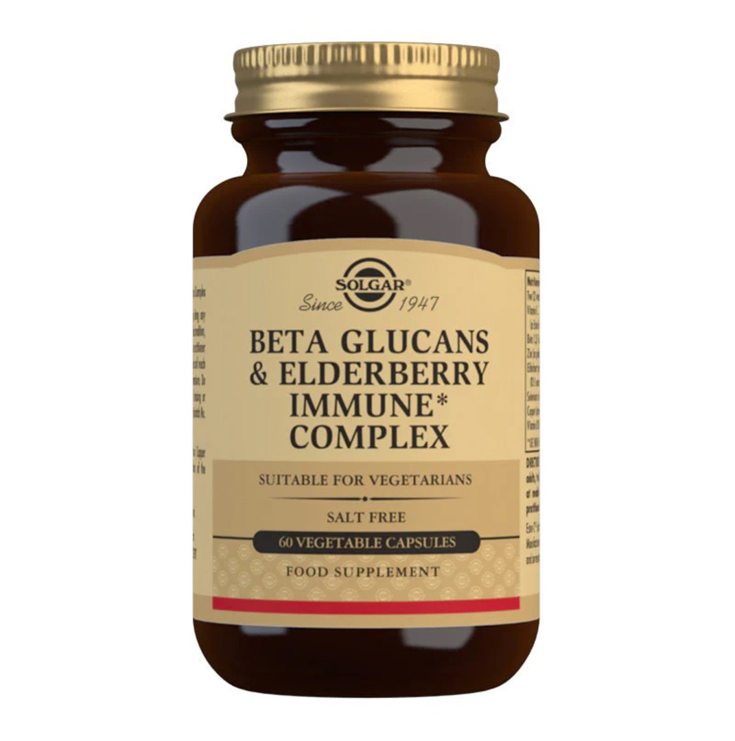 Solgar Beta Glucans & Elderberry Immune Complex 60 Vegecapsules image 0